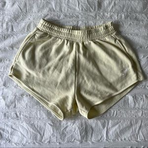 Gymshark light yellow shorts